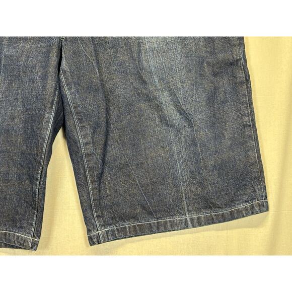 Ecko Unltd Men’s Size 38 Baggy Denim Shorts Hip-Hop Streetwear Blue - Picture 6 of 10